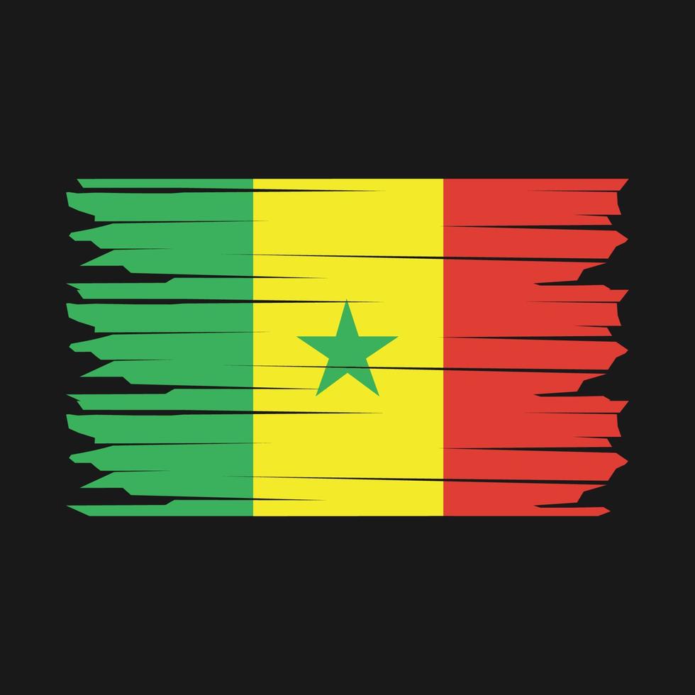 senegal flagga illustration vektor