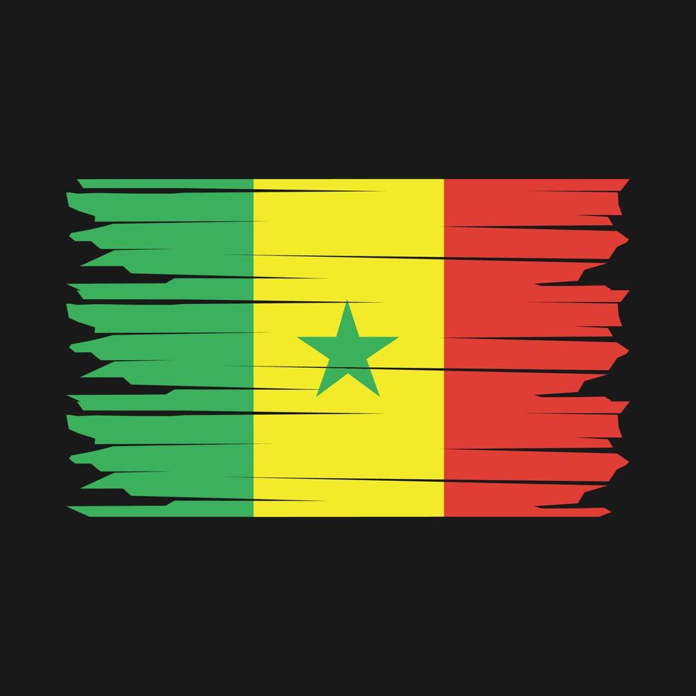 Senegal Flagge Illustration vektor