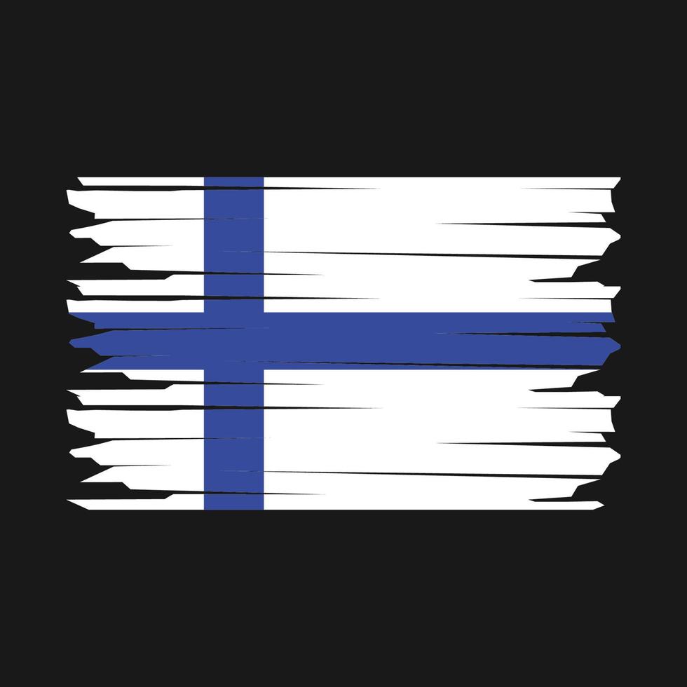 Abbildung der finnischen Flagge vektor
