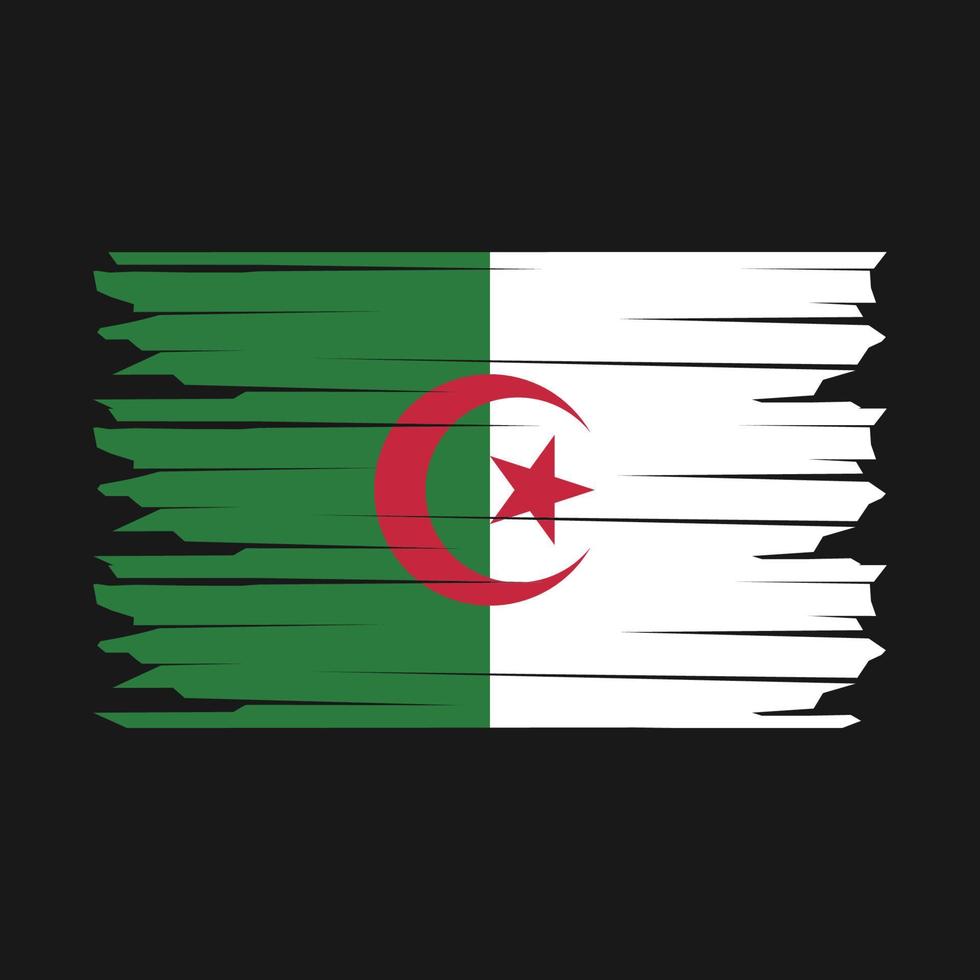 Abbildung der algerischen Flagge vektor