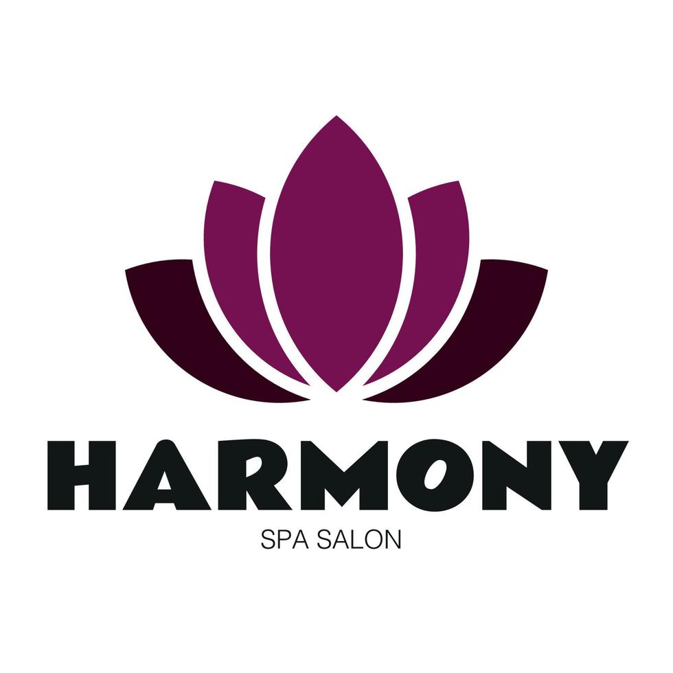 Logo Konzept zum Spa Salon Unternehmen. brandig Logo mit Lotus zum Schönheit Geschäft vektor