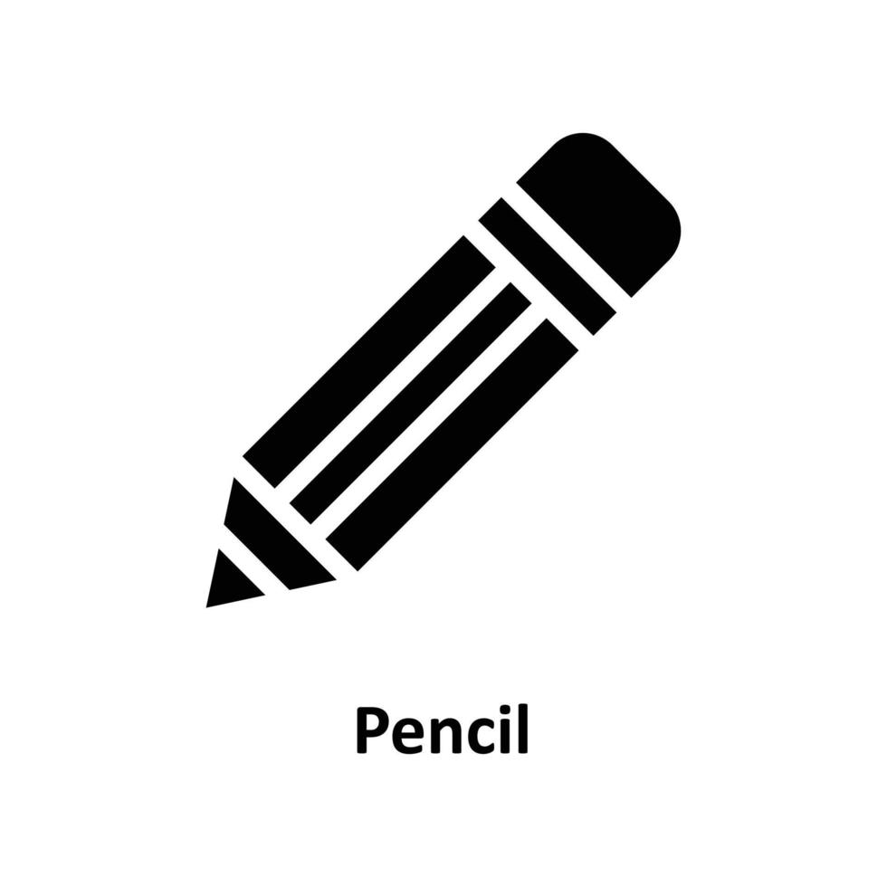 Bleistift Vektor solide Symbole. einfach Lager Illustration Lager