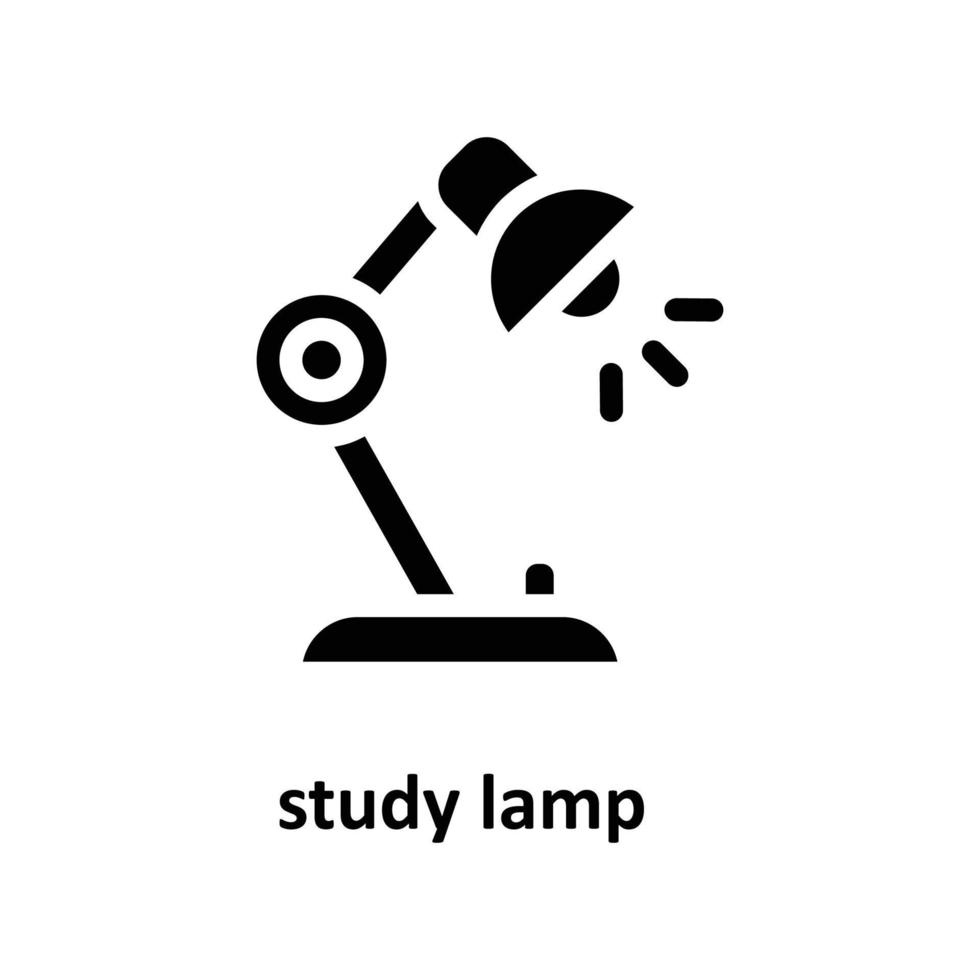Studie Lampe Vektor solide Symbole. einfach Lager Illustration Lager
