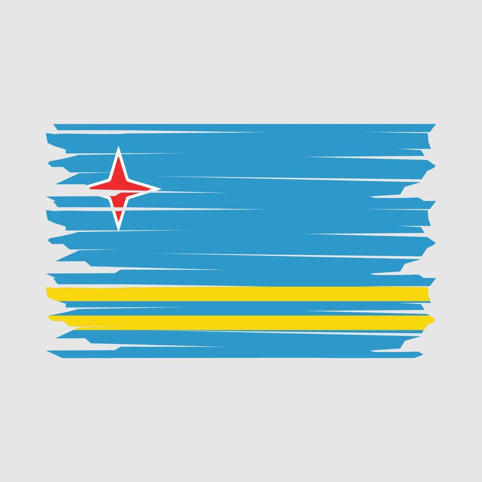 Aruba Flagge Illustration vektor