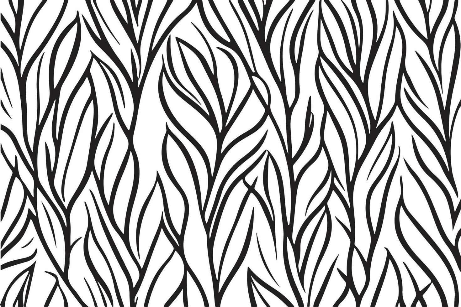 abstrakt svart och vit växter mönster vektor