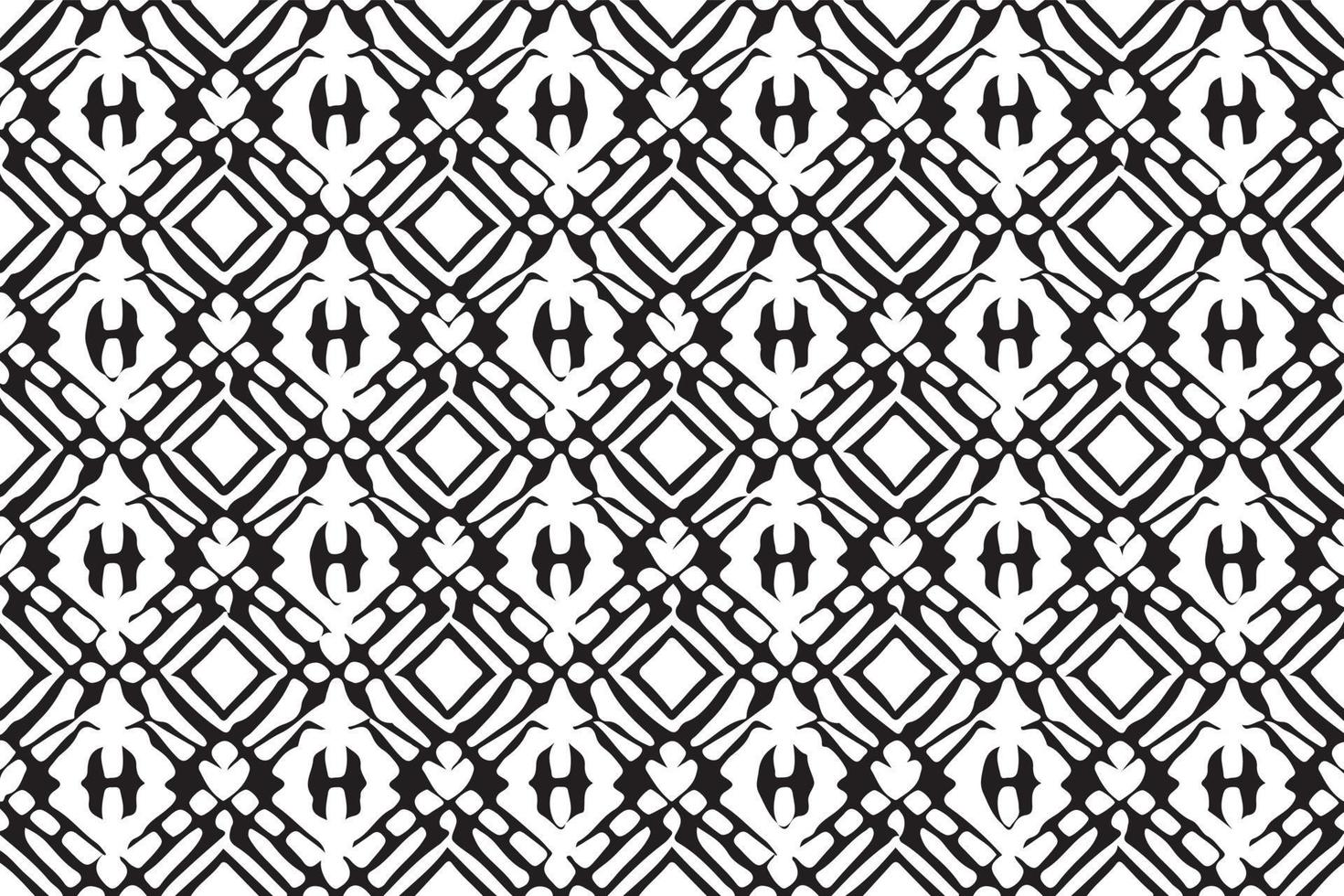schwarz und Weiß nahtlos Stoff Muster vektor