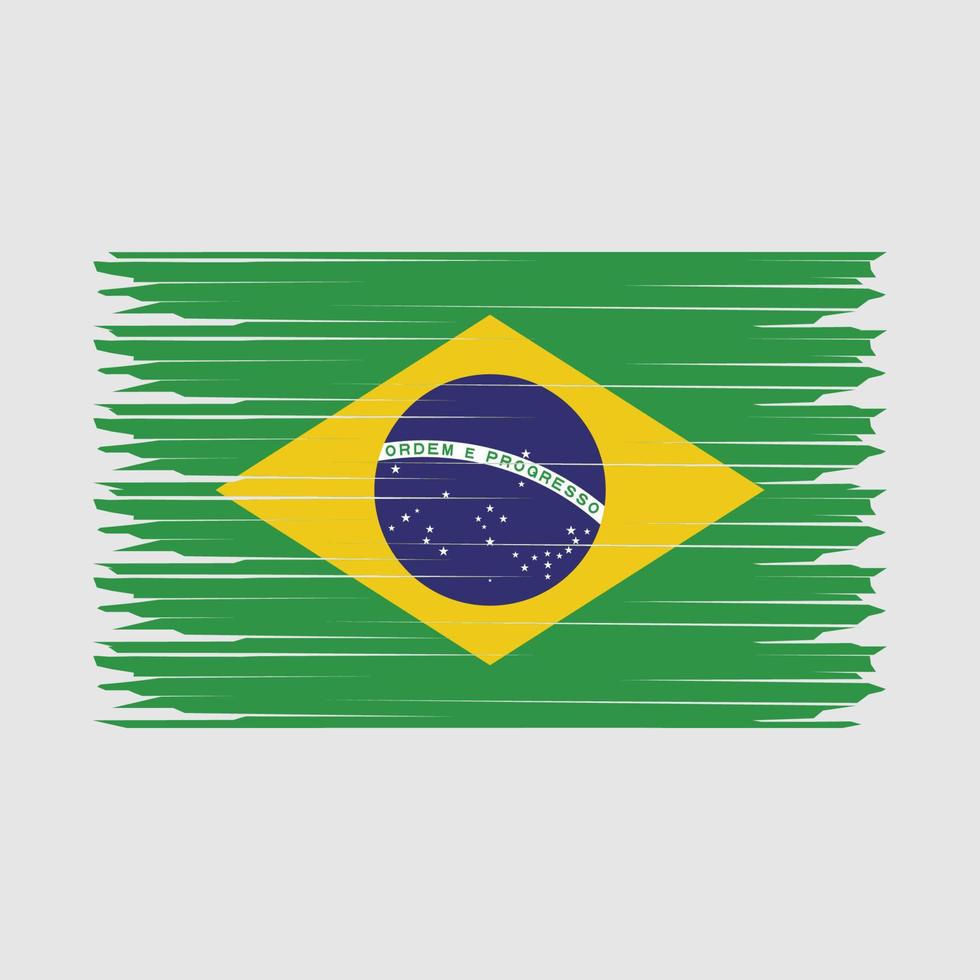 Abbildung der brasilianischen Flagge vektor