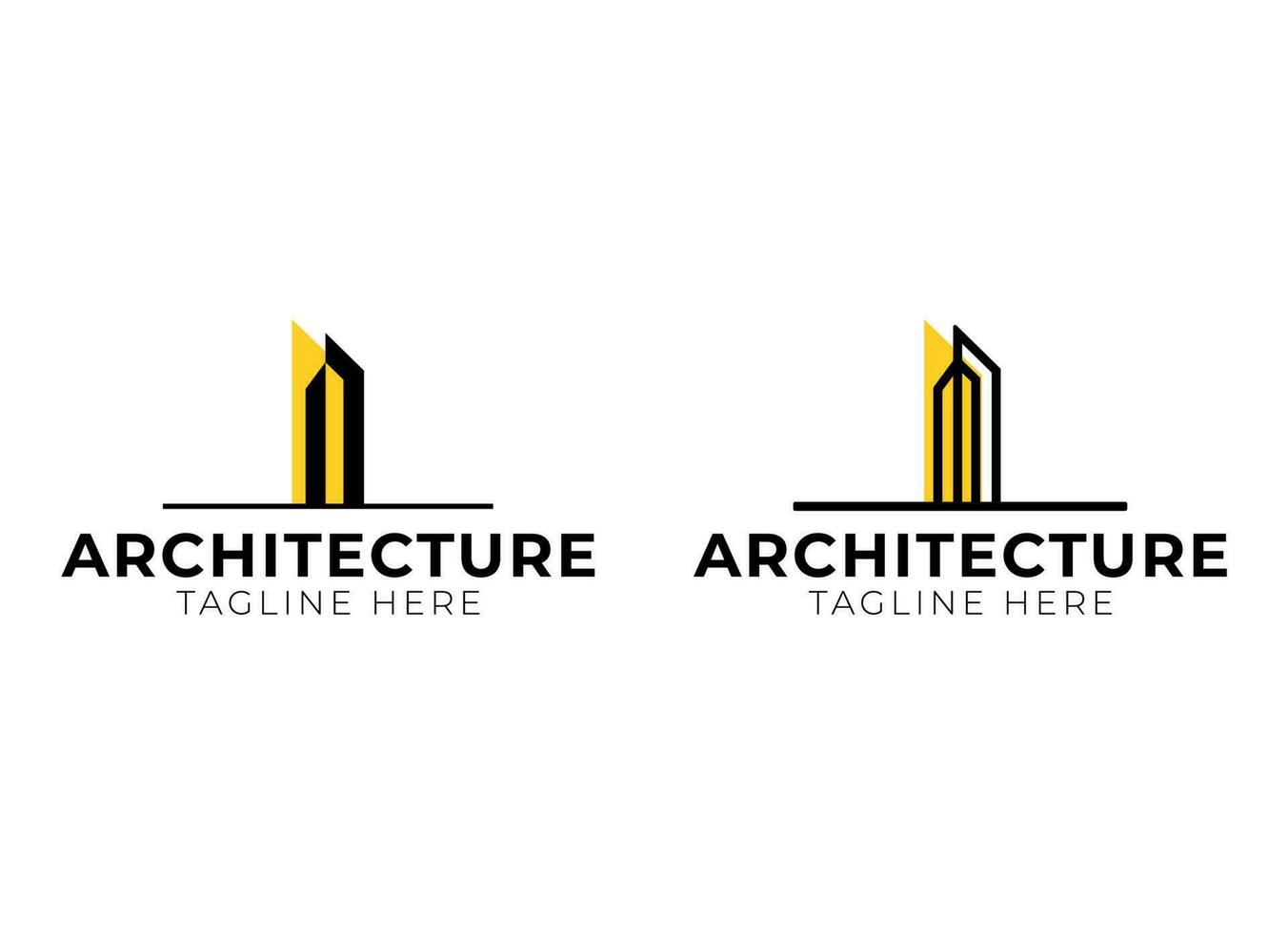 minimalistisch die Architektur, Gebäude, Konstruktion Logo Design Vorlage vektor