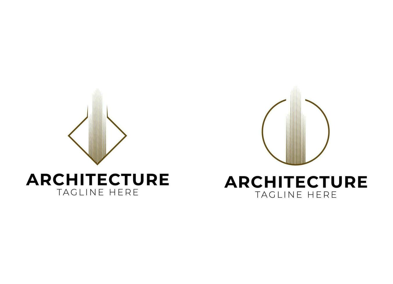 minimalistisch die Architektur, Gebäude, Konstruktion Logo Design Vorlage vektor
