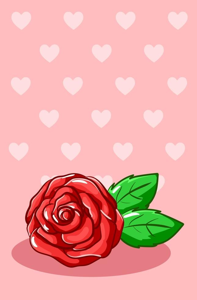 Rose Cartoon Valentinstag Illustration vektor