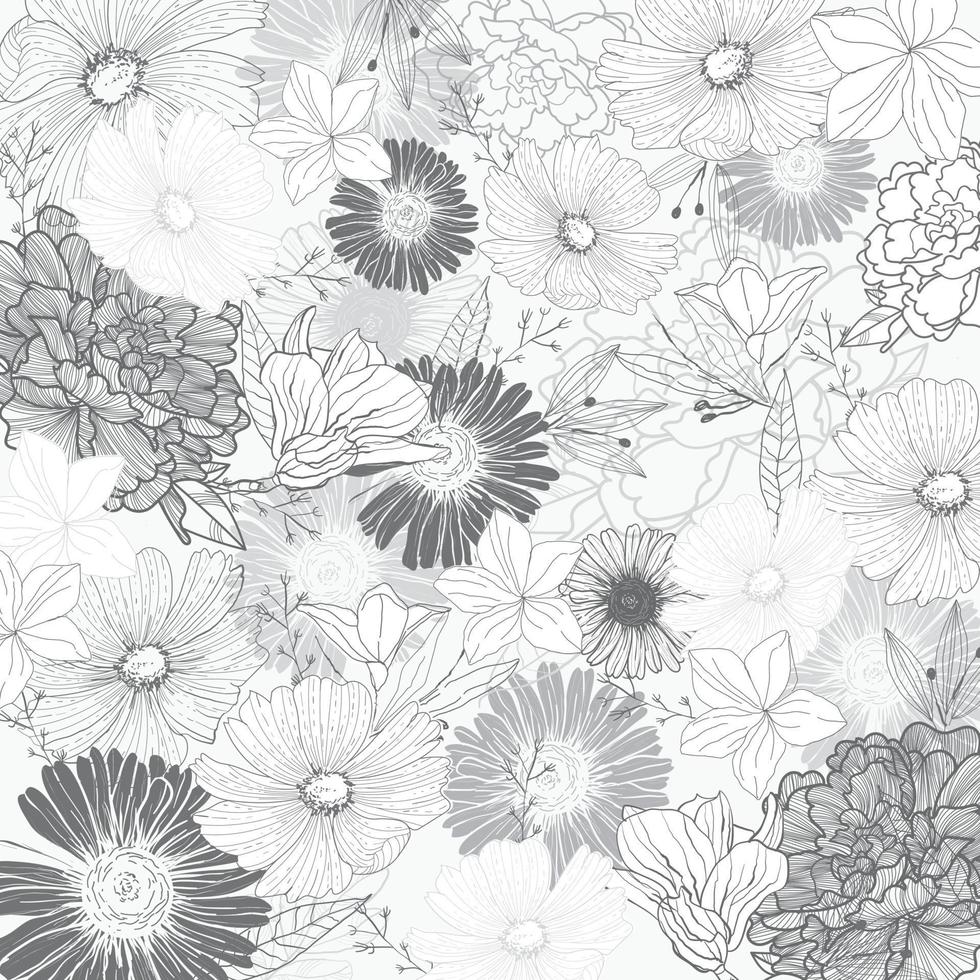 nahtlose Blumenmuster Hintergrund vektor
