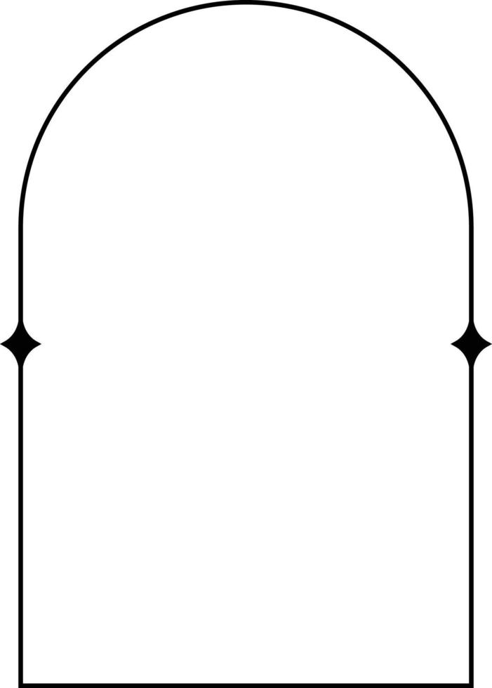 minimalistisch linear Bögen rahmen, Elemente und Abbildungen im einfach linear Stil vektor