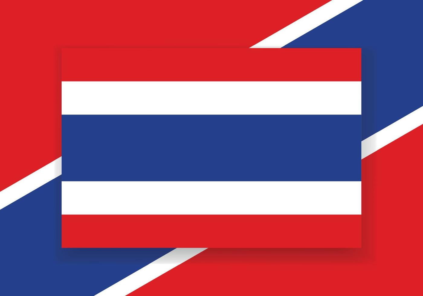 vektor thailand flagga. Land flagga design. platt vektor flagga. thailand flagga vektor.