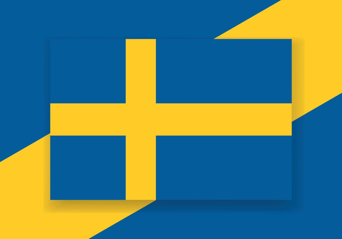 Vektor Schweden Flagge. Land Flagge Design. eben Vektor Flagge.