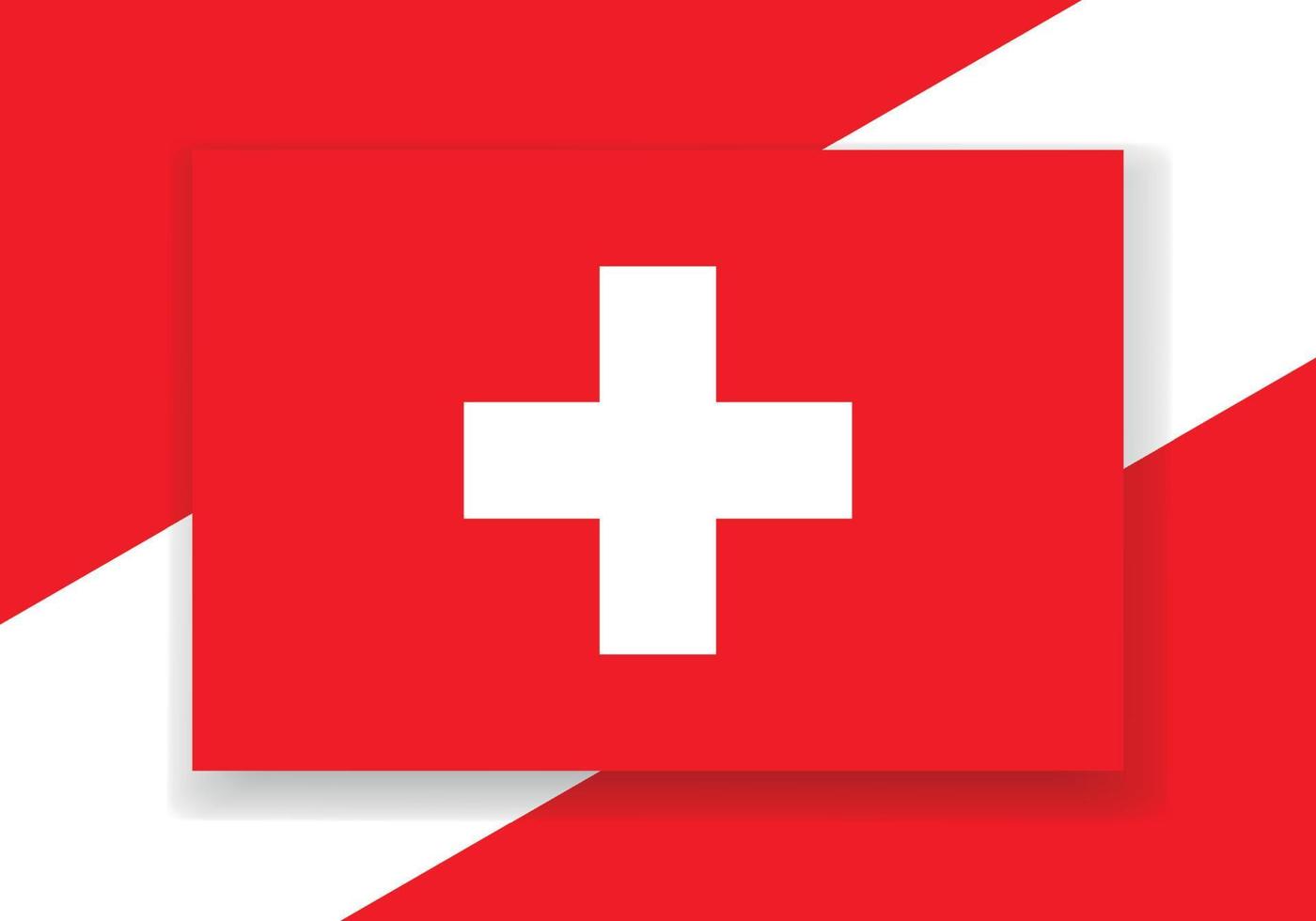 Vektor Schweiz Flagge. Land Flagge Design. eben Vektor Flagge.