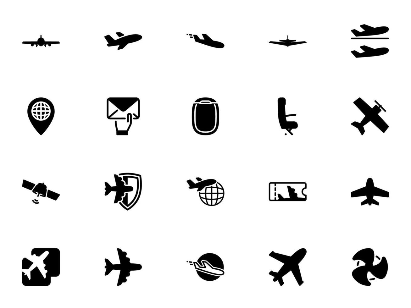 enkel vektor ikon på en tema flygplan