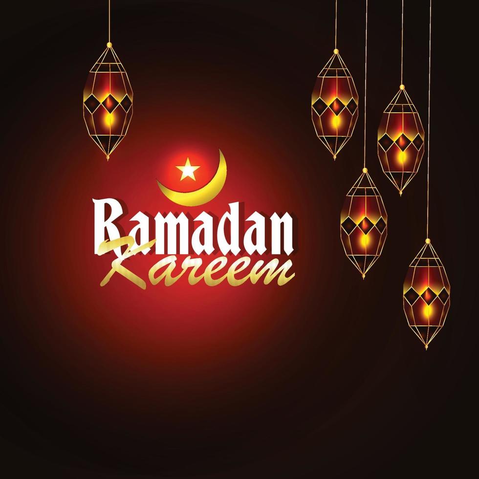 realistische arabische Laterne von Ramadan Kareem oder Eid Mubarak vektor