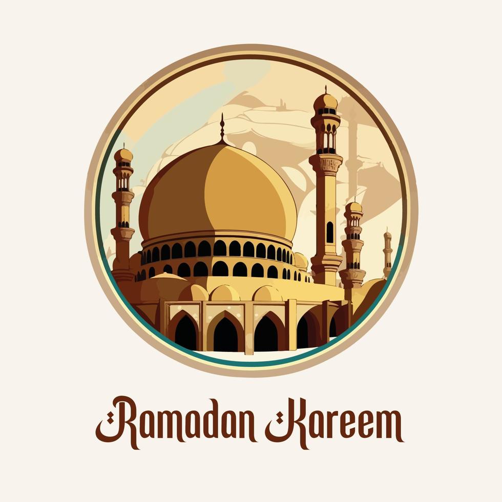 ramadan kareem islamic full Färg design vektor