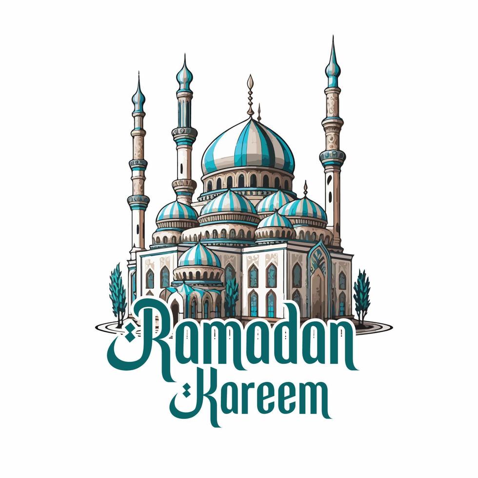 ramadan kareem islamic full Färg design vektor