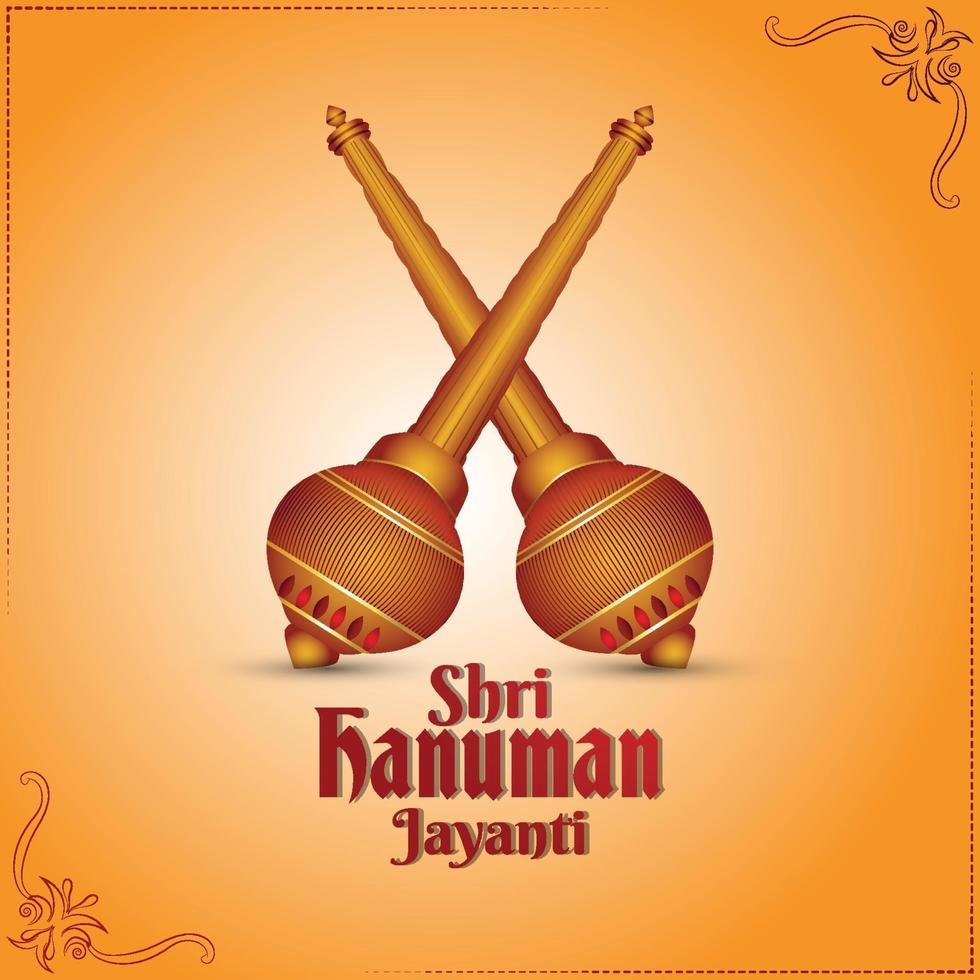 Hanuman Jayanti Feier Grußkarte vektor