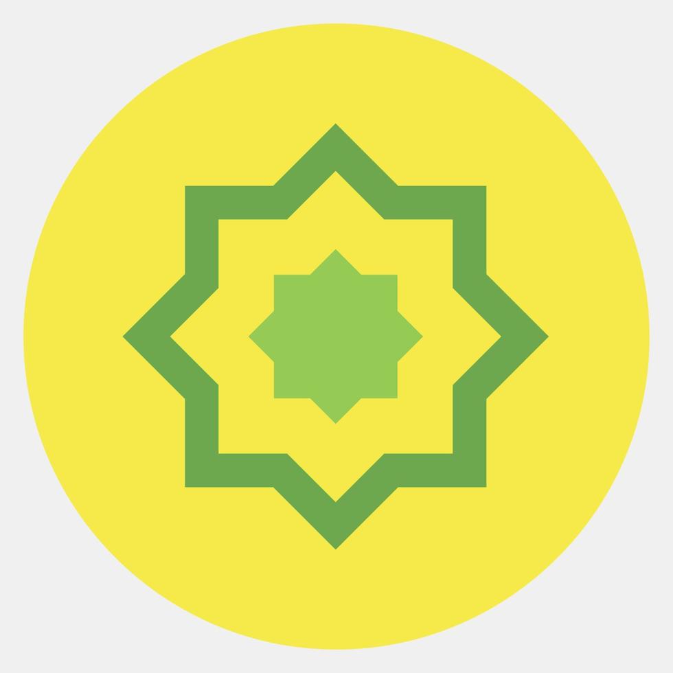 Symbol islamisch Ornament. islamisch Elemente von Ramadan, eid al fitr, eid al Adha. Symbole im Farbe Kamerad Stil. gut zum Drucke, Poster, Logo, Dekoration, Gruß Karte, usw. vektor