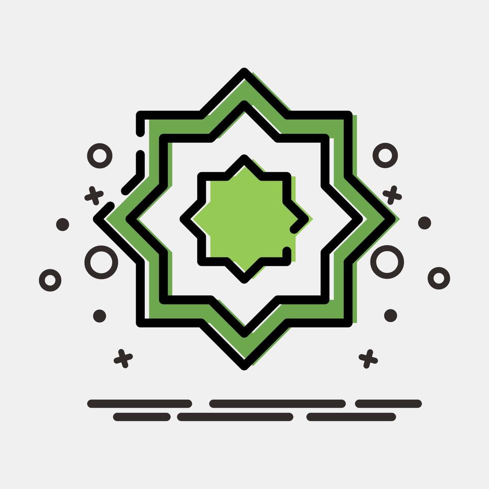 Symbol islamisch Ornament. islamisch Elemente von Ramadan, eid al fitr, eid al Adha. Symbole im mb Stil. gut zum Drucke, Poster, Logo, Dekoration, Gruß Karte, usw. vektor