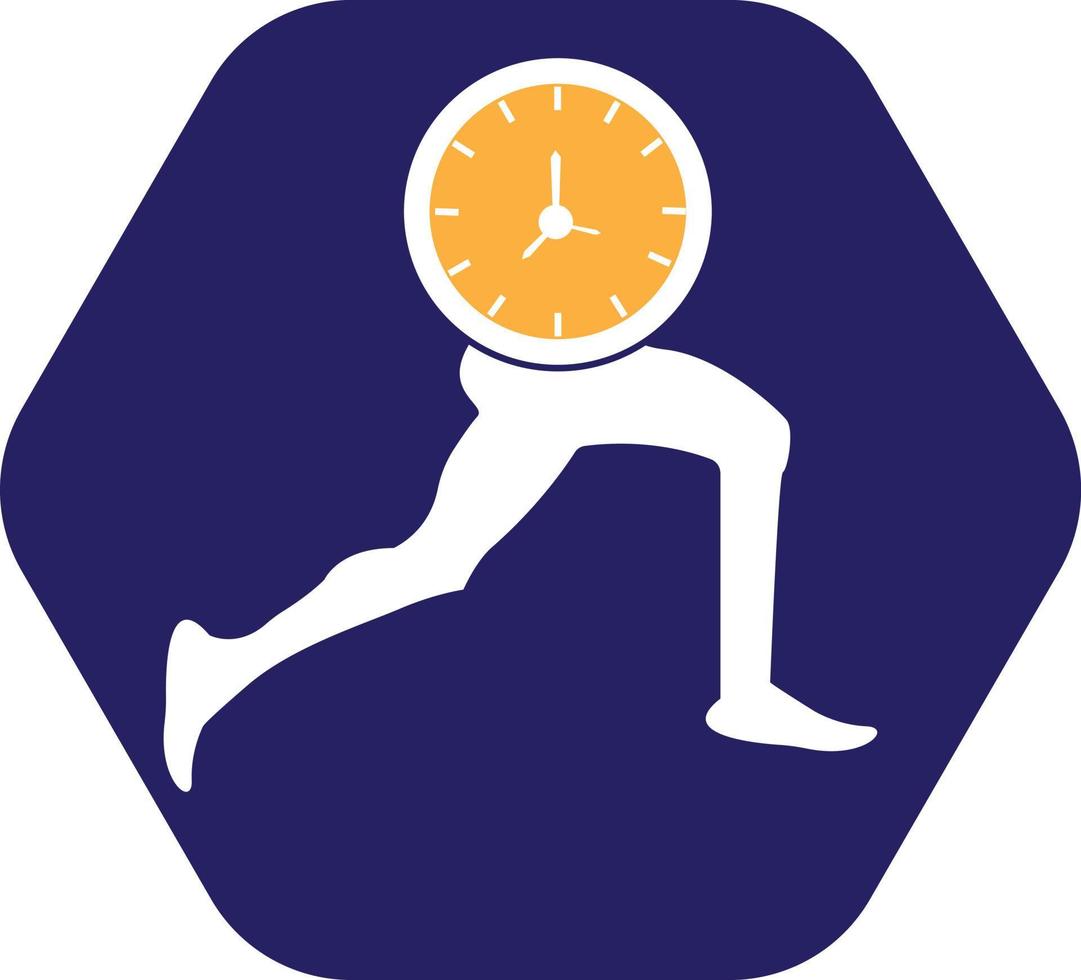 Zeit Lauf Vektor Logo Vorlage. diese Design verwenden Uhr und fürr Symbol. geeignet zum Management.