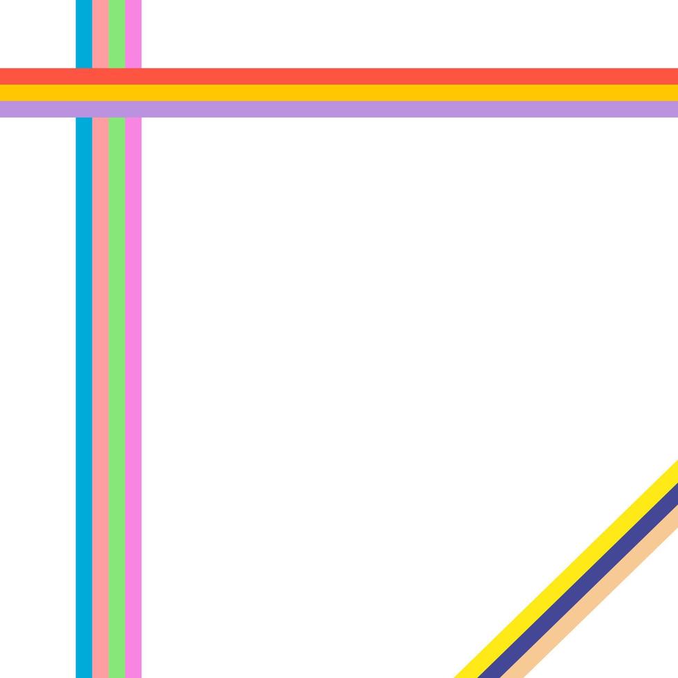 abstrakt färgrik mång rader korsa mönster på vit bakgrund vektor