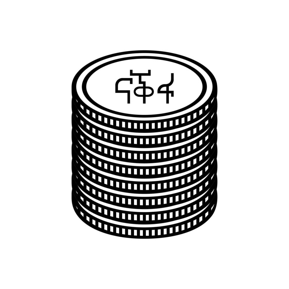 eritrea valuta symbol, eritreanska nafka ikon, ern tecken. vektor illustration