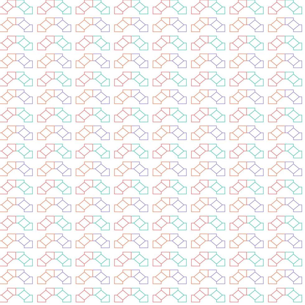 fyrkant och triangel multicoloe abstrakt form geometrisk vit bakgrund vektor