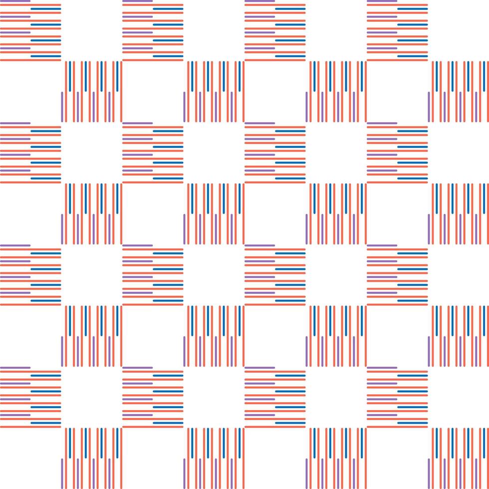 dekorativ Flerfärgad rader form och Färg korsa vertikal och horisontell på vit bakgrund vektor
