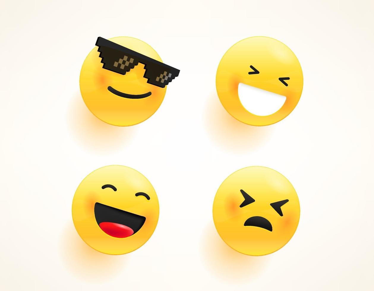 vektor emoji set för webb och appar