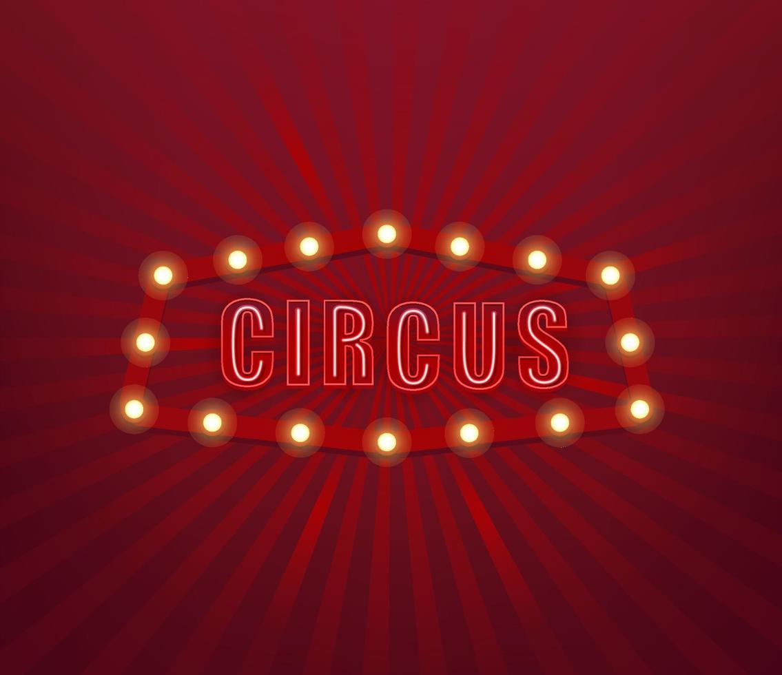 vintage cirkus ljus banner vektorillustration vektor