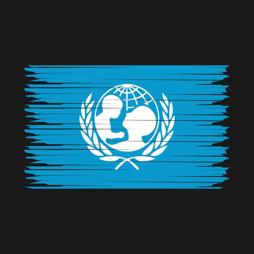 UNICEF Flagge Illustration vektor