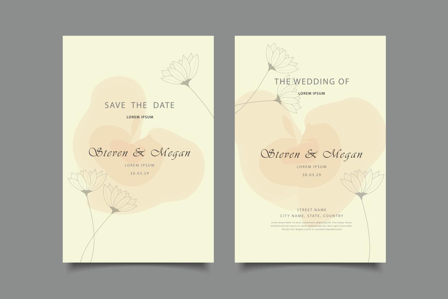 Design der Hochzeitseinladungskarte vektor