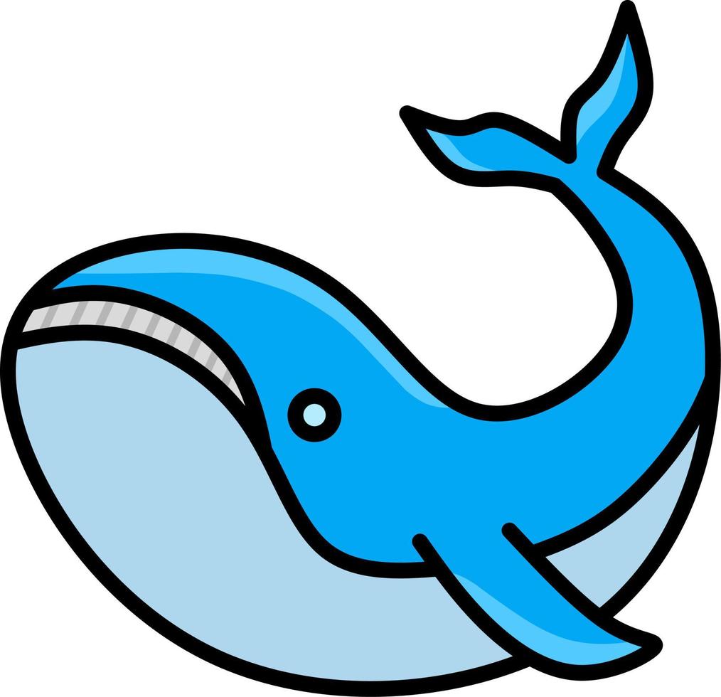 Blau Wal Symbol zum Ozean Tier Design. Clip Kunst von Wal zum Meer Kreatur Element. Vektor Illustration von Wasser- Tier zum Grafik Ressource Design