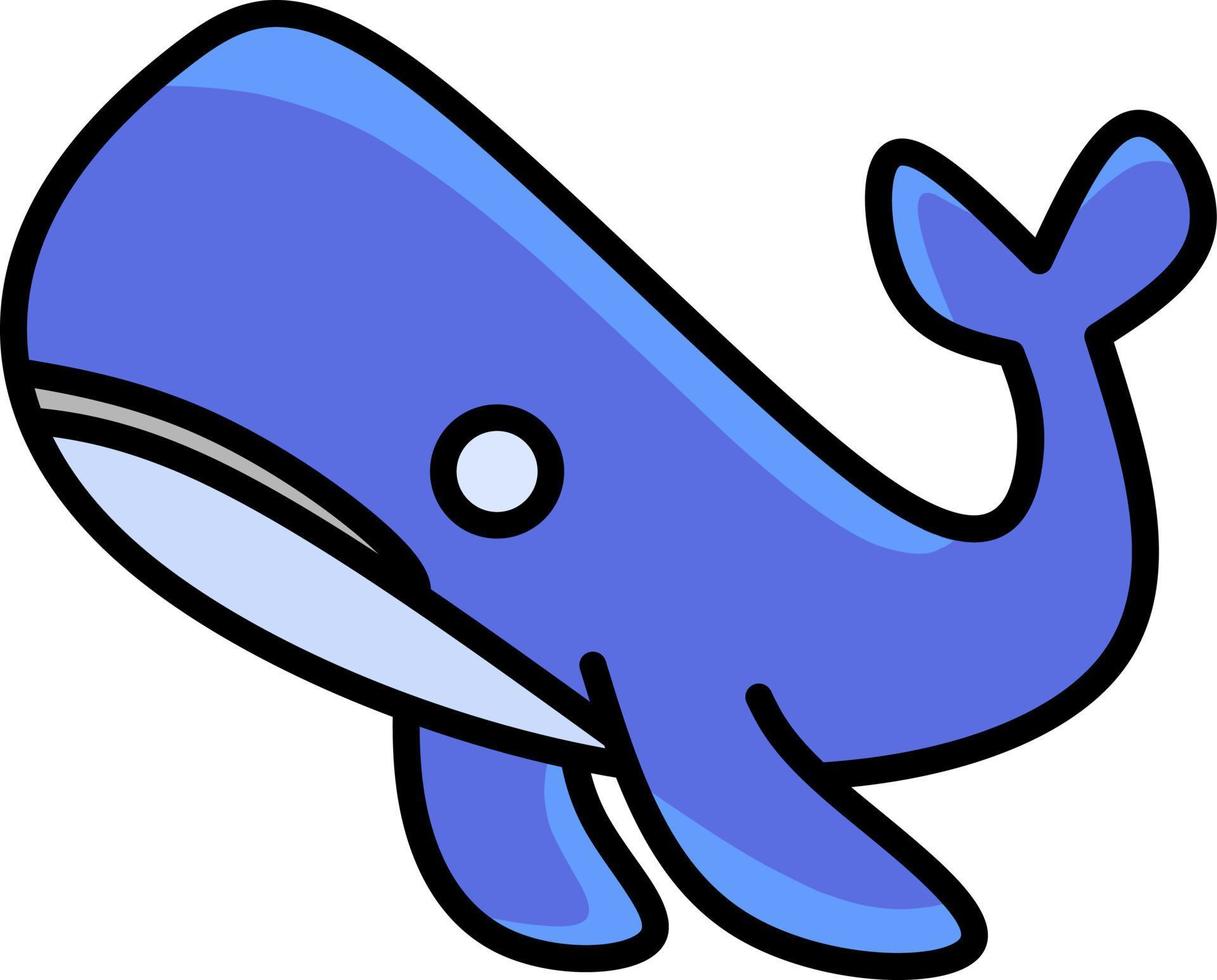 blå val ikon för hav djur- design. klämma konst av val för hav varelse element. vektor illustration av vatten- djur- för grafisk resurs design