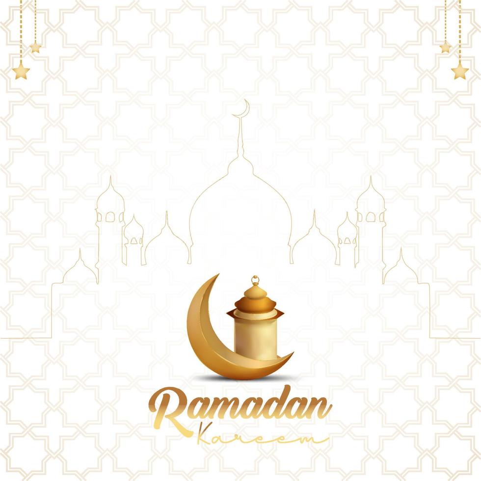 ramadan kareem islamic festival gemenskap böner bakgrund mall vektor
