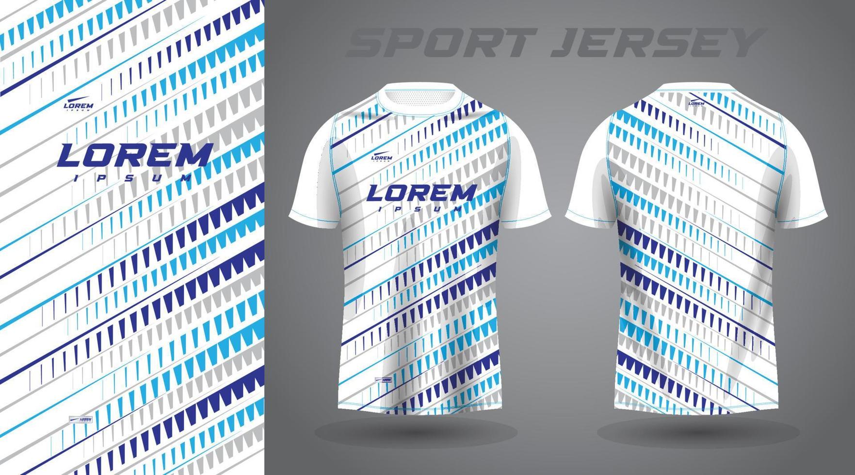 blå skjorta fotboll fotboll sport jersey mall design attrapp vektor