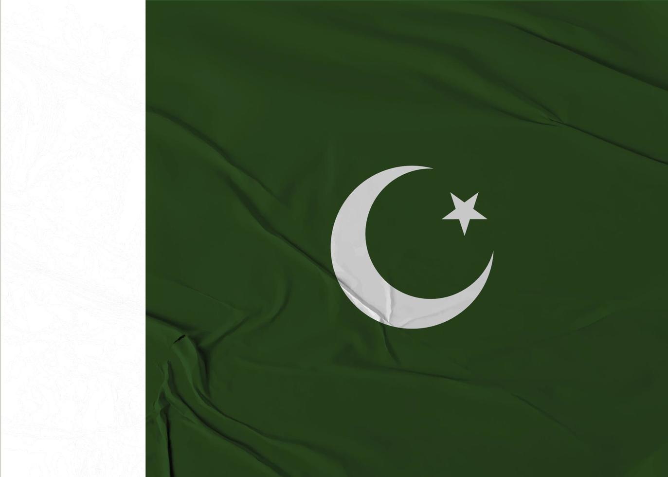 Pakistan Flagge mit eingewickelt überlagern, pakistanisch Flagge vektor