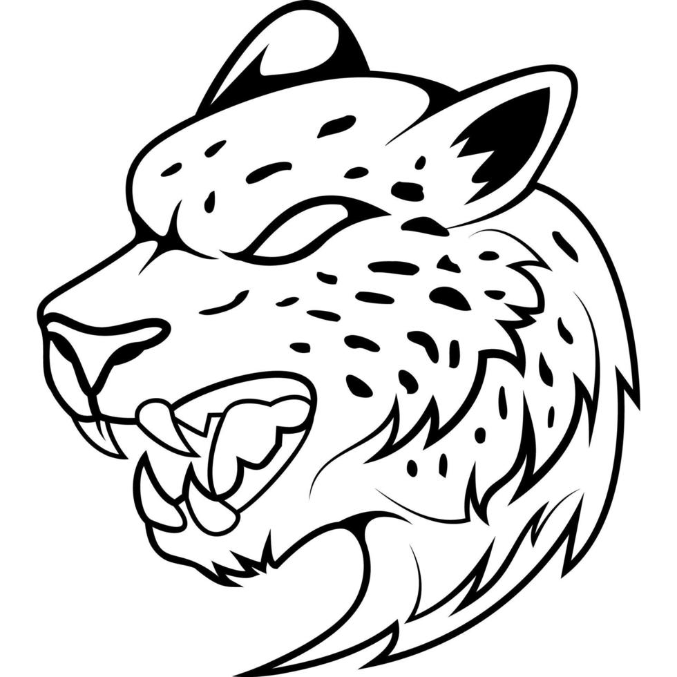 Leopard Symbol Tier Maskottchen vektor