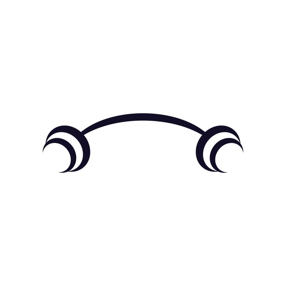 Fitness Hantel eben Symbol Logo vektor