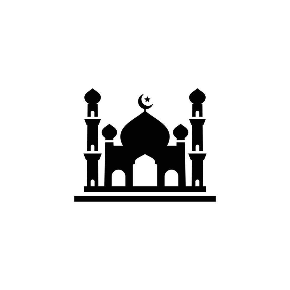 Moschee einfach eben Symbol Vektor Illustration