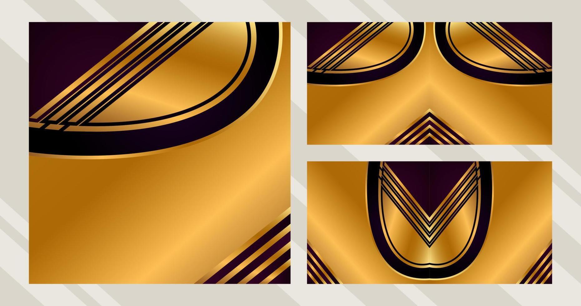 golden Luxus Hintergrund einstellen auf dunkel Überlappung violett Farben. modern Design Vektor Illustration.