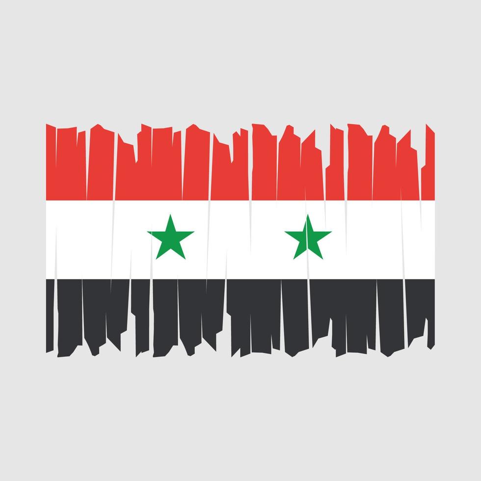 syrien flagge bürste vektor