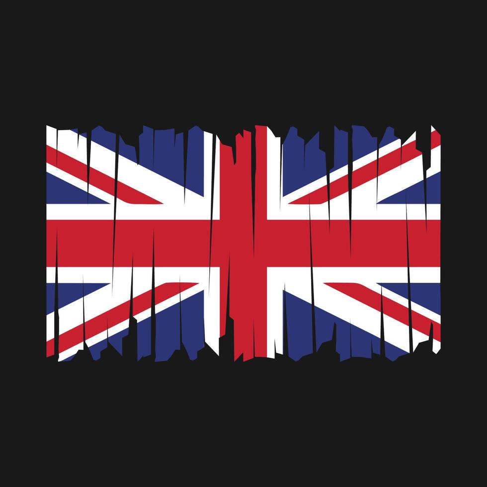 Bürste der britischen Flagge vektor