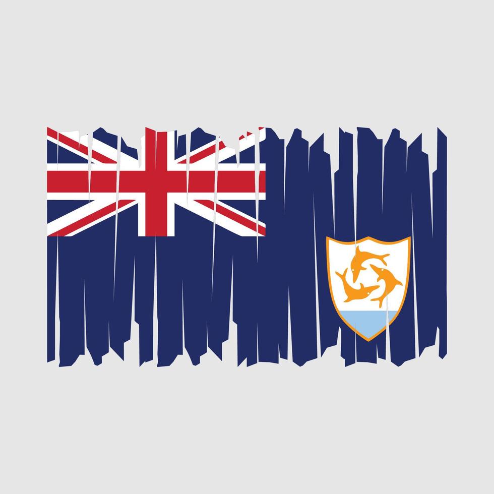 Bürste für die Anguilla-Flagge vektor