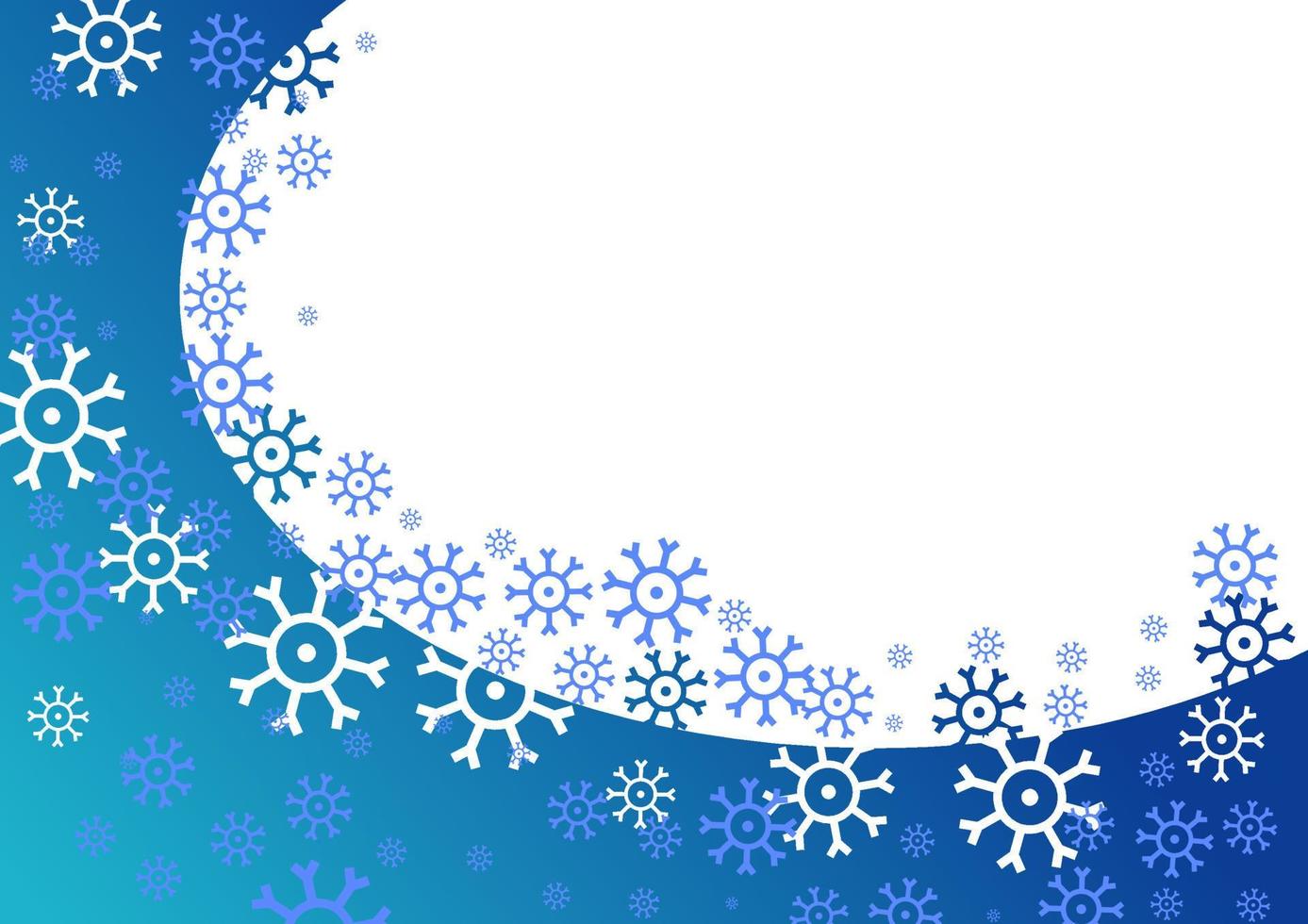 blå vinter- snöflinga sida gräns vektor
