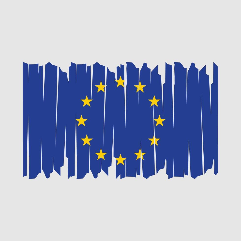 Bürste der europäischen Flagge vektor