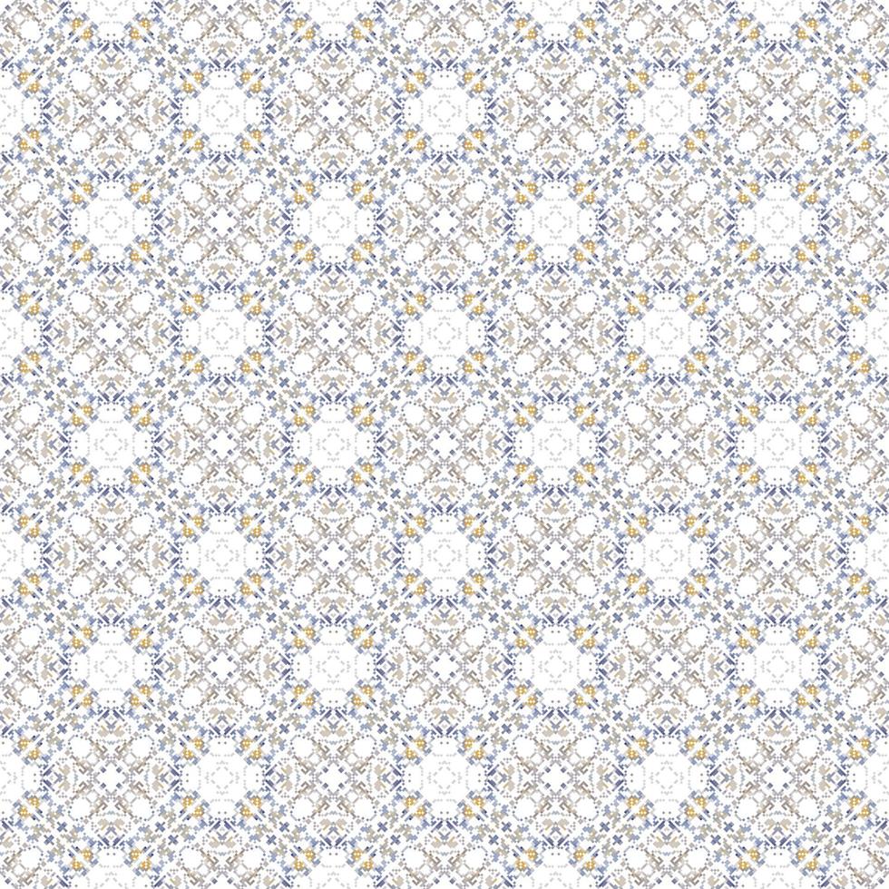 Vektor Pixel Muster gemacht von klein Quadrate .Design zum Textur, Stoff, Kleidung, Verpackung, Teppich. Mosaik, Hintergrund